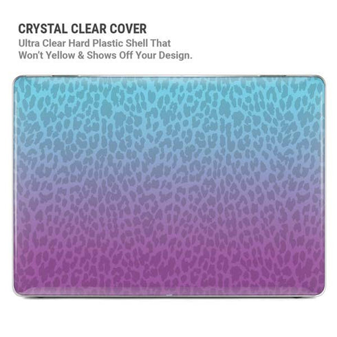 Cheetah Print Purple and Blue MacBook Air 15in (2023-2025) Case plus Skin